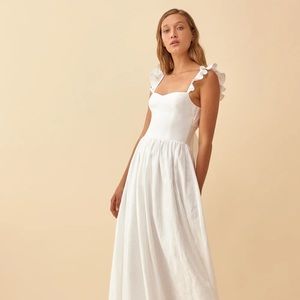 NWT Reformation White Vecchio Linen Dress